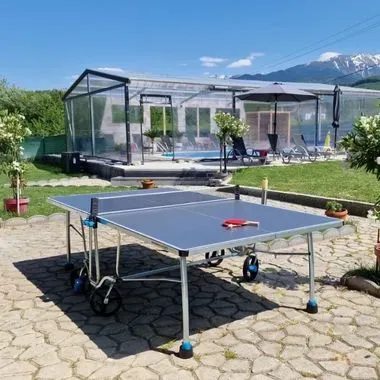 Masa de ping-pong este o facilitate de care beneficiezi la cazarea in Cabana Supporter Avrig